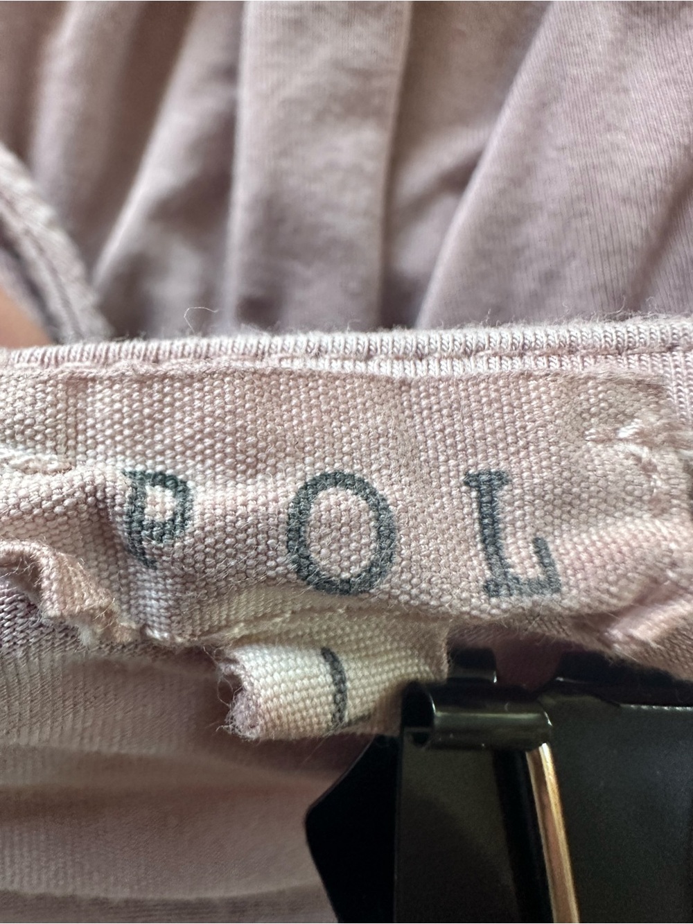 POL Dusty Lavender Lace-Up Embroidered Tank Top Boho Flowy Tunic Soft L - Picture 8 of 11